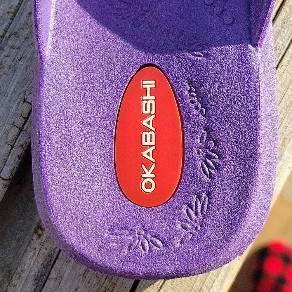 Women's Okabashi Flip Flops Beach Shoes Small (6). Made In USA. Almost Like New - Picture 4 of 7